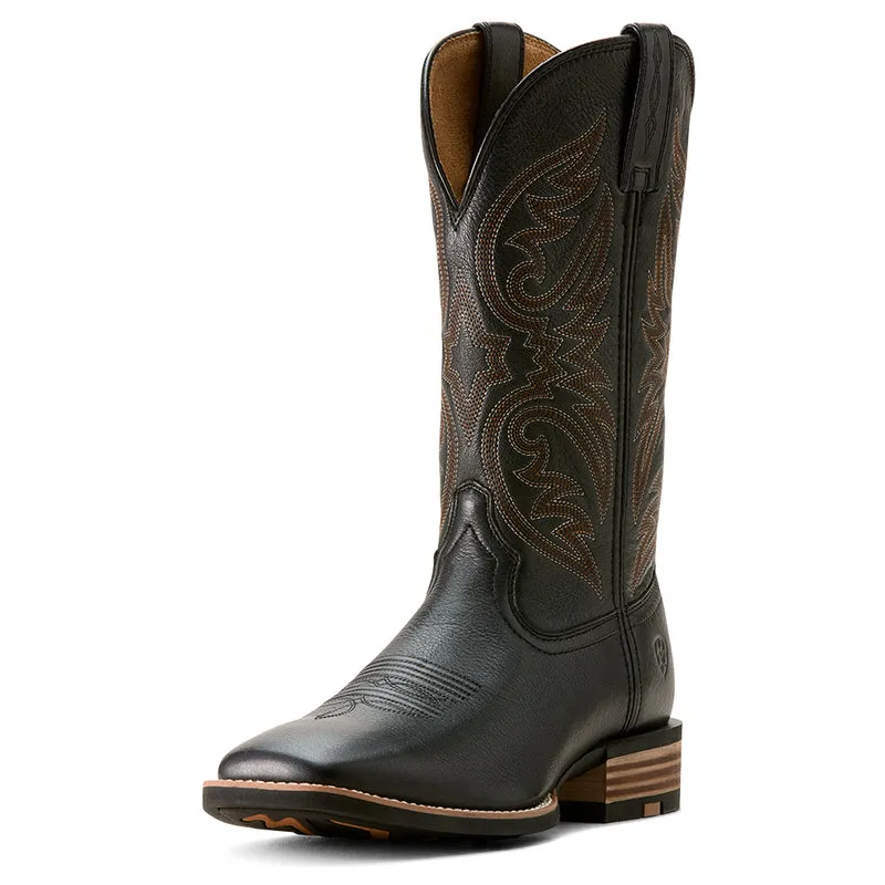 Mini Boots Platform 'Ariat' Men's 13" Ricochet Western Square Toe - Black Carbon