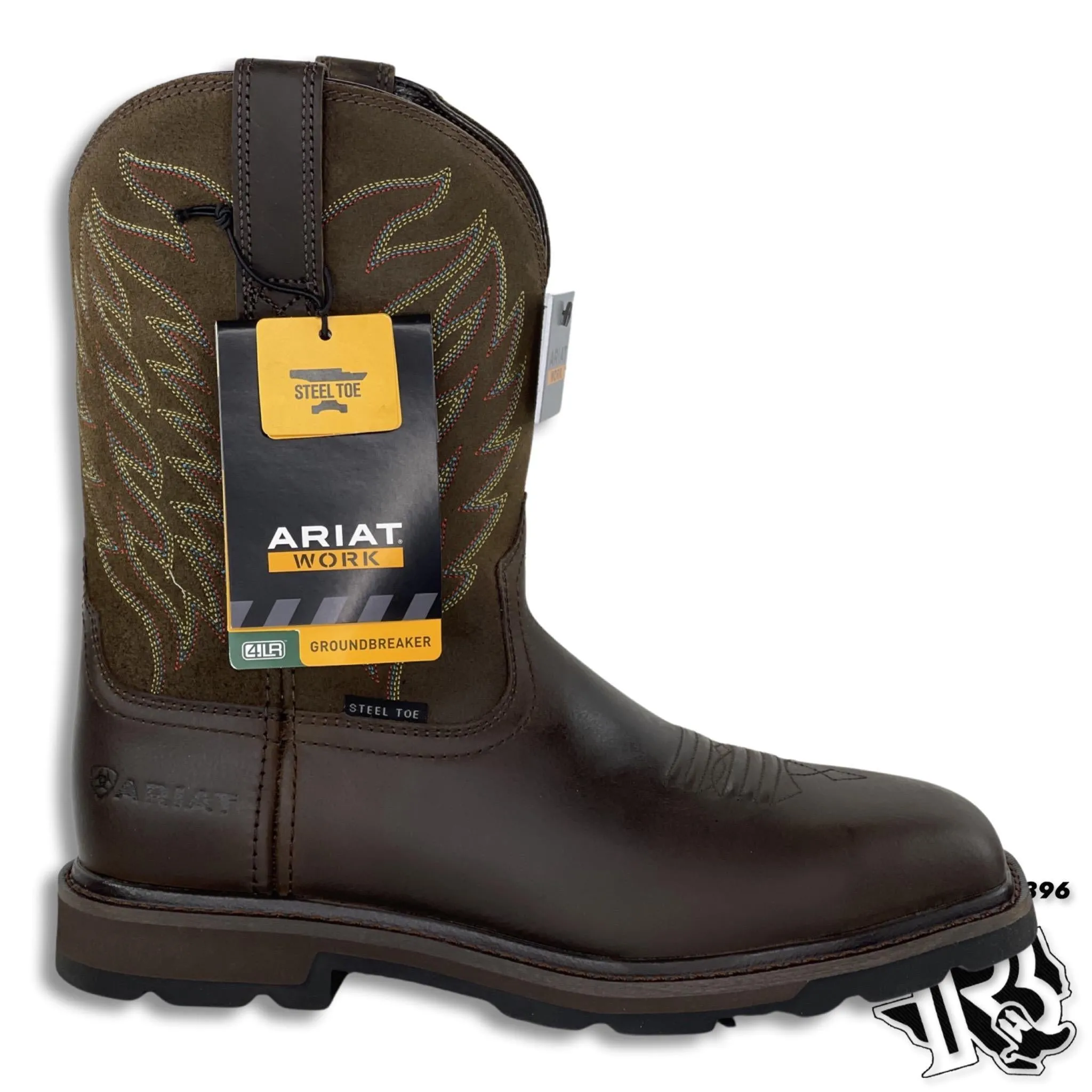 Hybrid Work Boots ARIAT STEEL TOE | GROUNDBREAKER MEN WESTERN WORK BOOTS 10021108