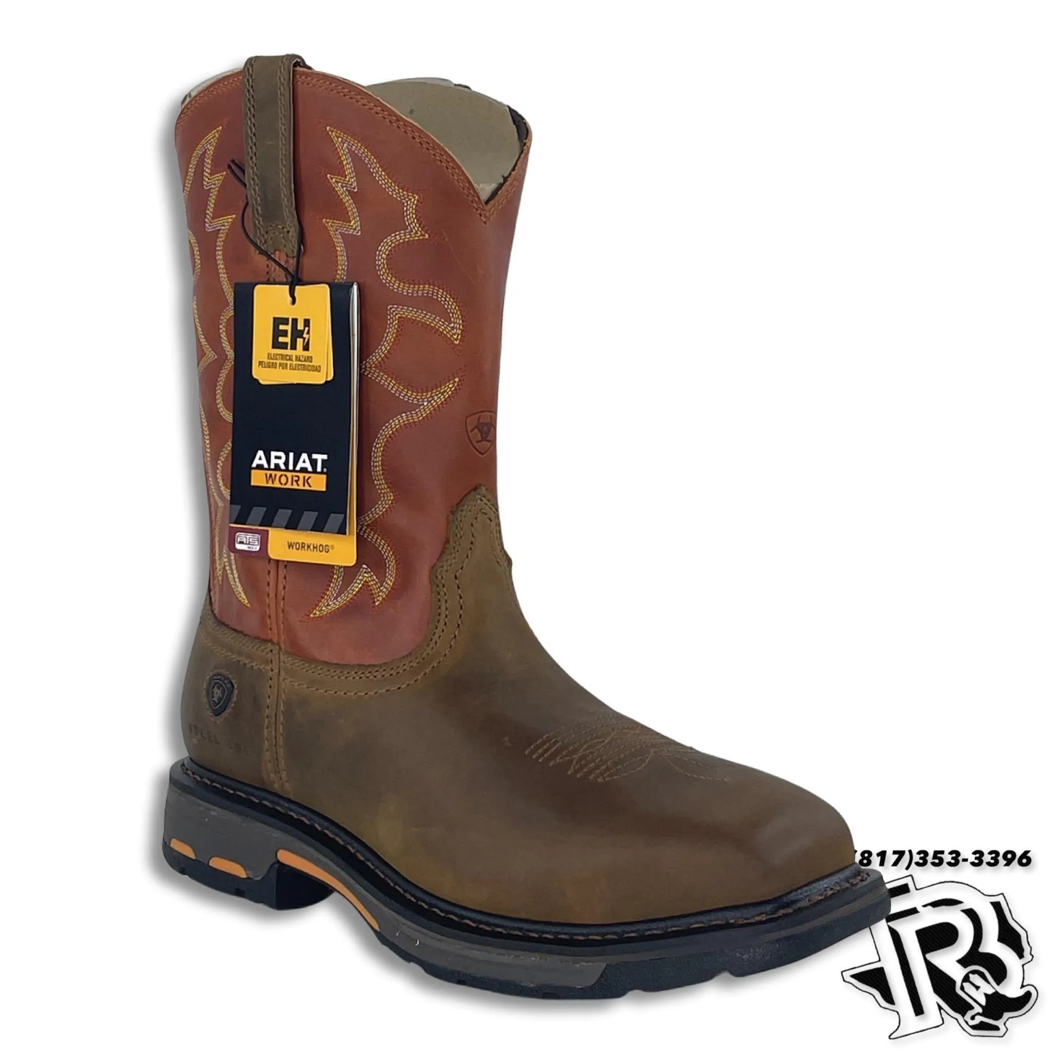 ARIAT STEEL TOE | WORKHOG MEN WESTERN WORK BOOTS 10006961 Best Chemical Resistant Work Boots