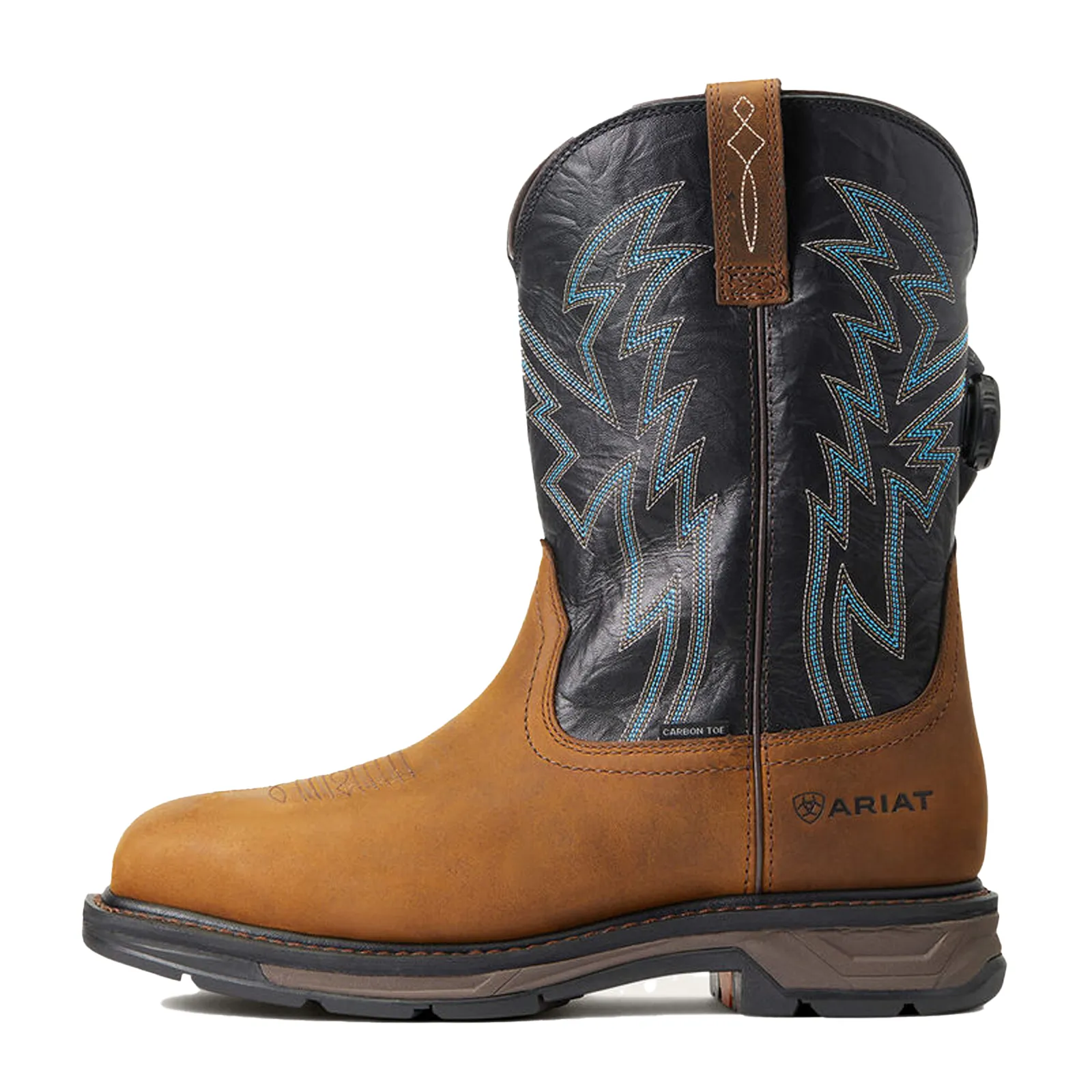 Childrens Steel Toe Work Boots Ariat Workhog XT BOA Carbon Toe Western Work Boot (Men) - Dark Earth/Black