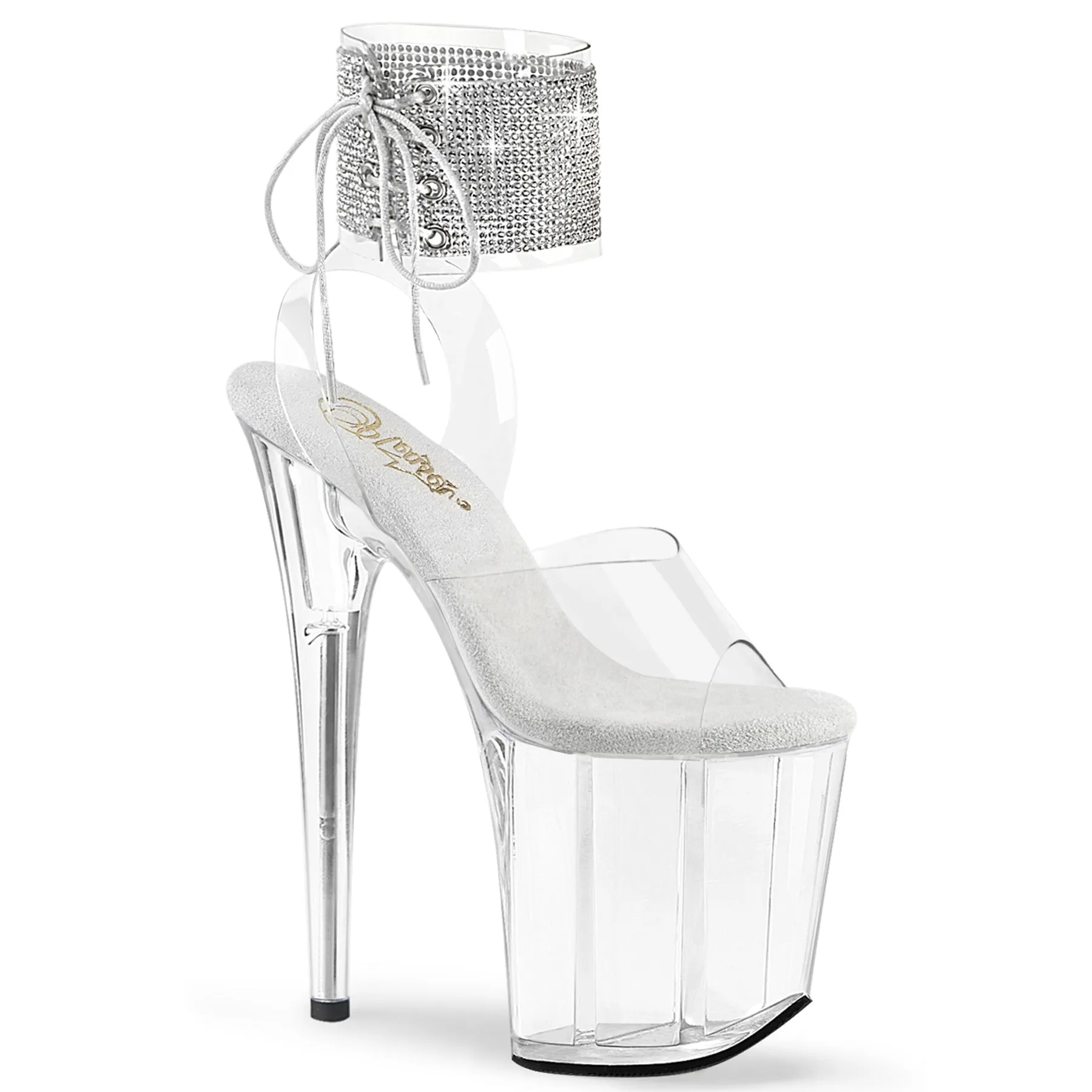 FLAMINGO-891-2RS Pleaser Clear Sexy Platform Shoes (Pole Dancing Heels) Asics Exeo Wrestling Shoe