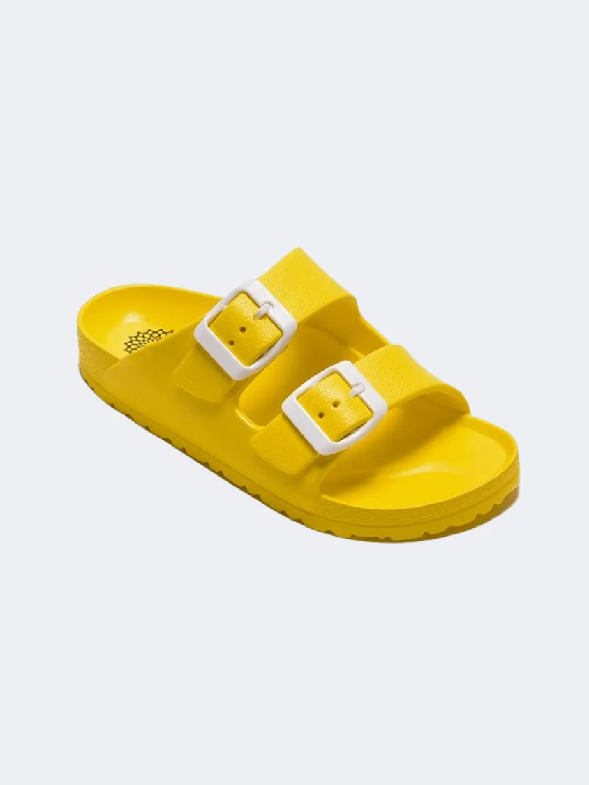 Ateneo Ps-Unisex Beach Slippers Yellow Personalized Embroidered Slippers