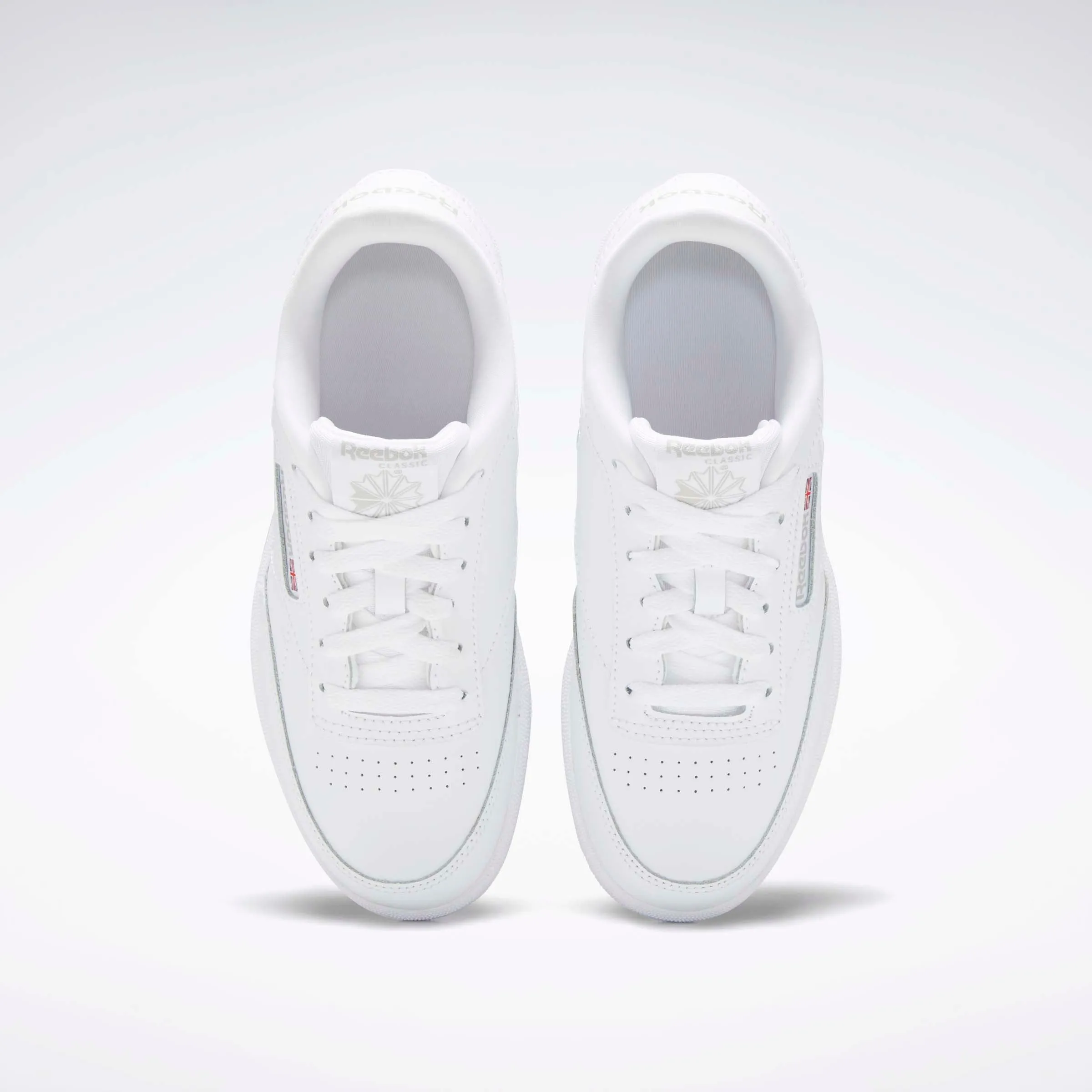 Club C Shoes - Grade School White/Sheer Grey-Int Tennis Shoe Brands