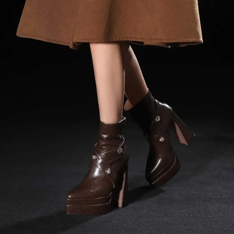 Youth Adidas Samba Shoes USS Shoes Alixa Women's Warm Platform Ankle Boots