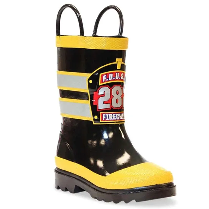 Big Boy Western Chief F.D.U.S.A. Firechief Rain Boot in Black Chippewa Work Boots