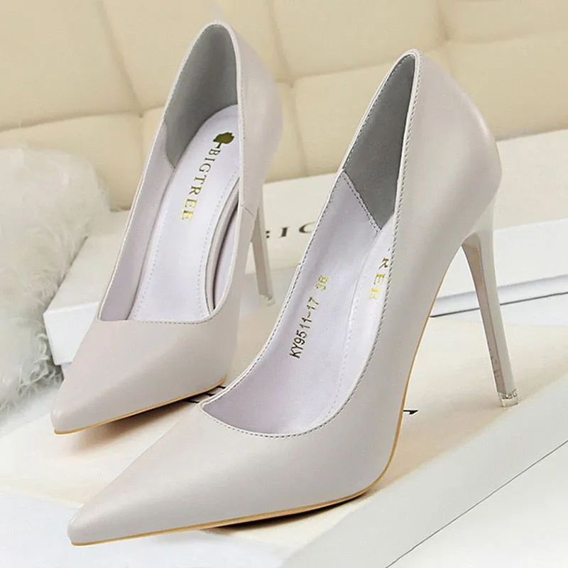 Back to college Shoes Women Pumps Fashion High Heels Shoes Black Pink White Shoes Women Wedding Shoes Ladies Stiletto Women Heels High Heels And Fashion