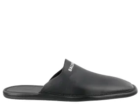 Balenciaga Logo Square Toe Mules Penny Loafers And Shorts