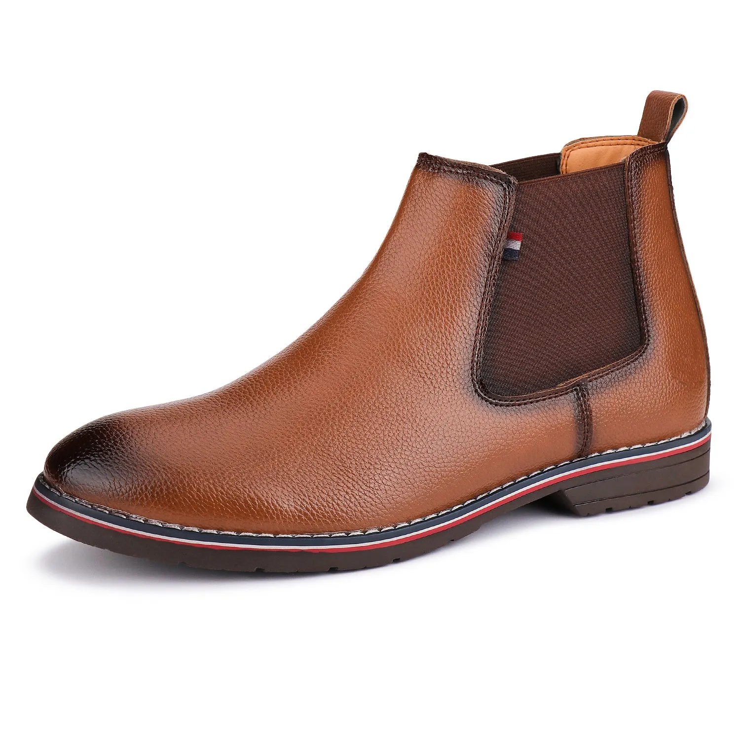 Fashionista Boots Bersache Comfortable Casual Outdoor Stylish Partywear Boots For Men(9086-Light Brown)