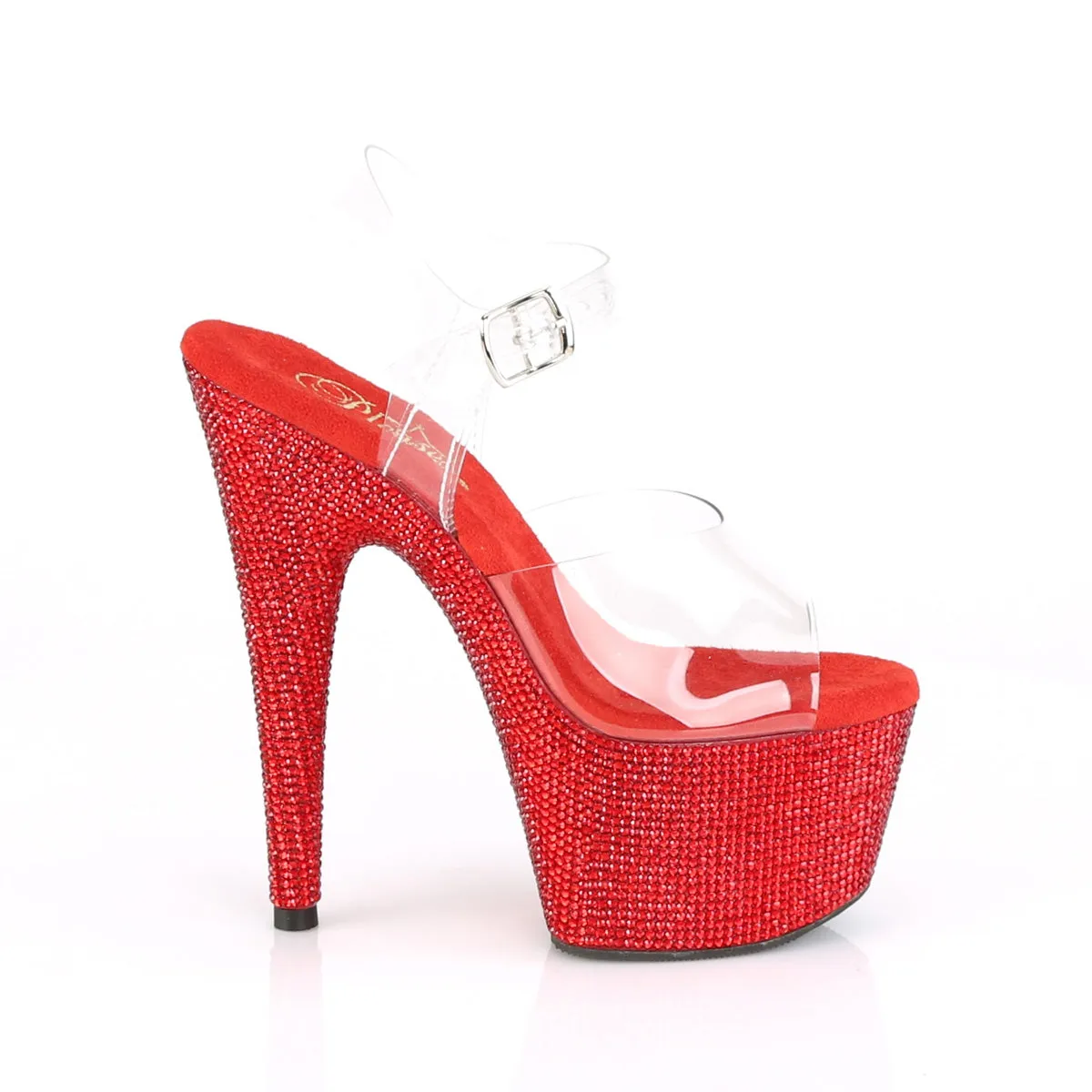 BEJEWELED-708DM Pleaser Clear/Red Sexy Platform Shoes (Pole Dancing Heels) Asics Ex89 Basketball Shoe