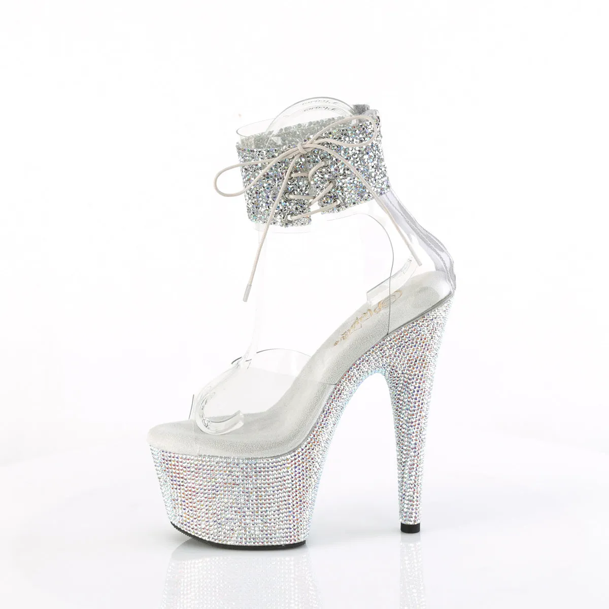 BEJEWELED-724RS-02 Pleaser Clear/Silver Sexy Platform Shoes (Pole Dancing Heels) Asics Japan Walking Shoes