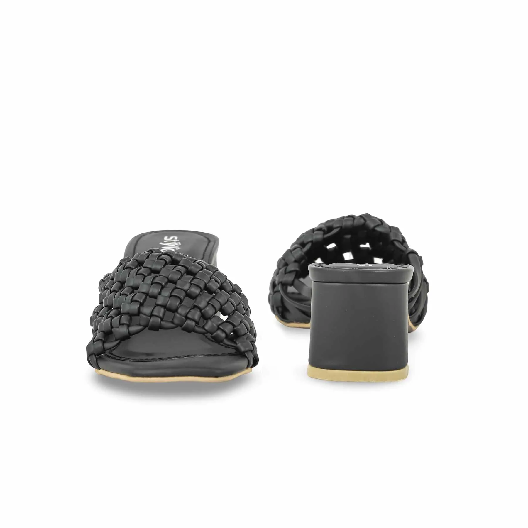 Black Formal Slipper FR8275 Knitting Slippers Free Pattern