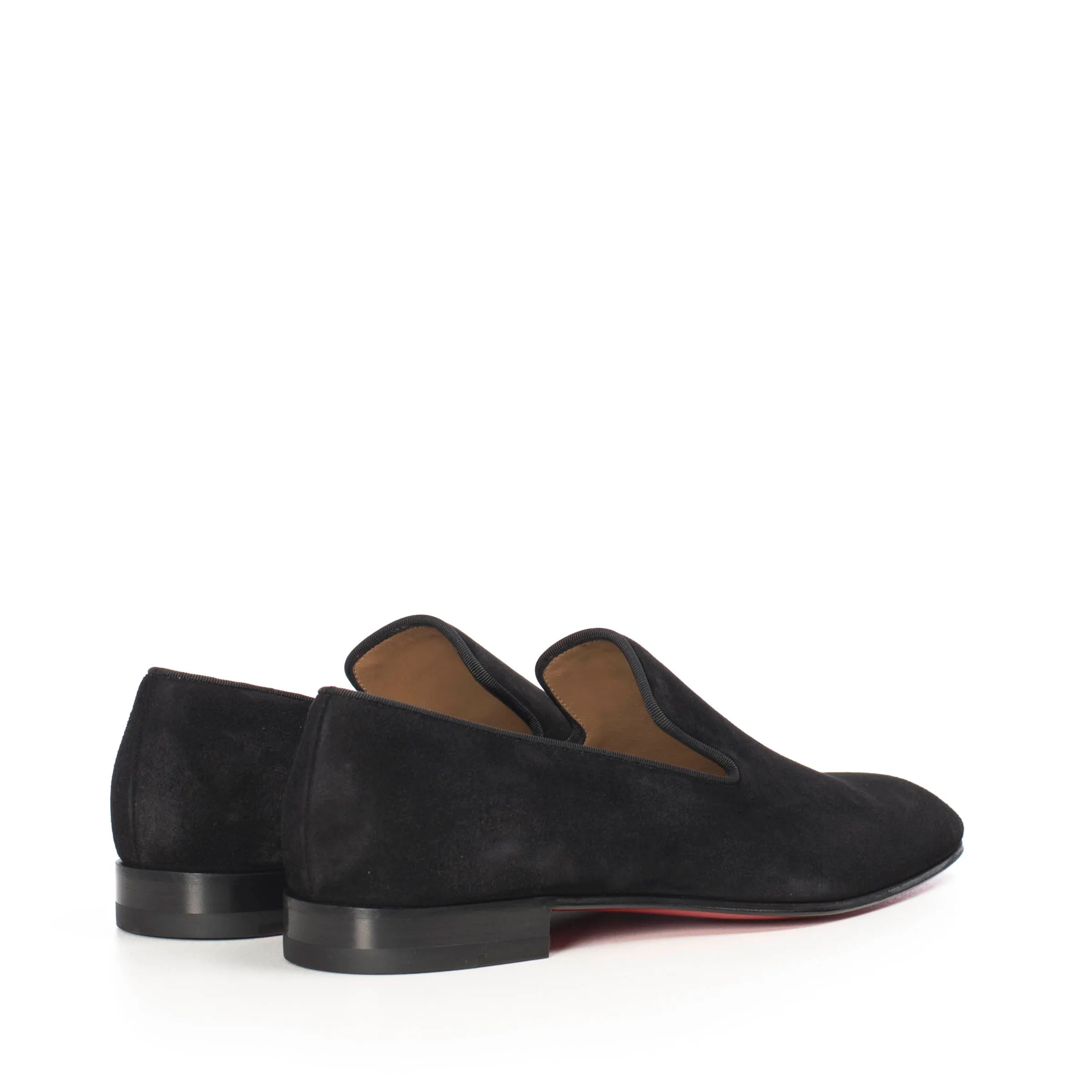 Black Suede Dandelion Flat Loafer Dress Shoes Toe Box