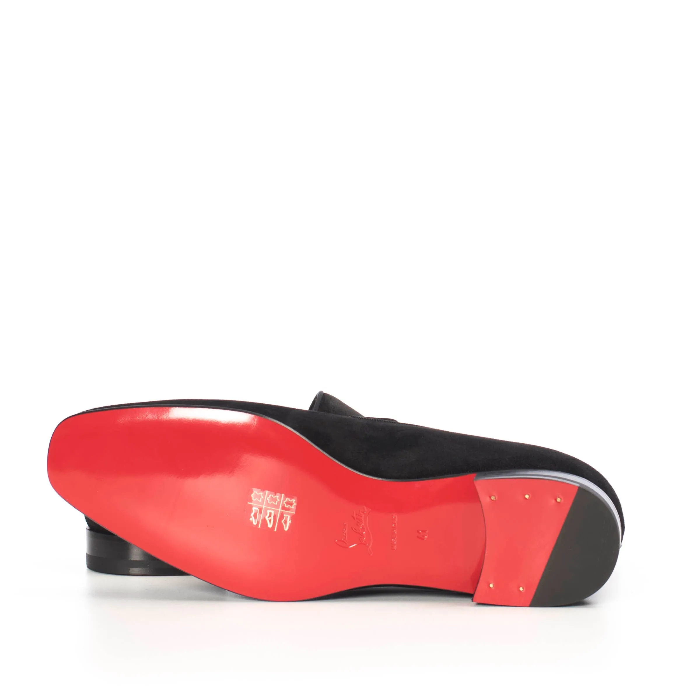 Spiky Dress Shoes Black Suede Dandelion Flat Loafer