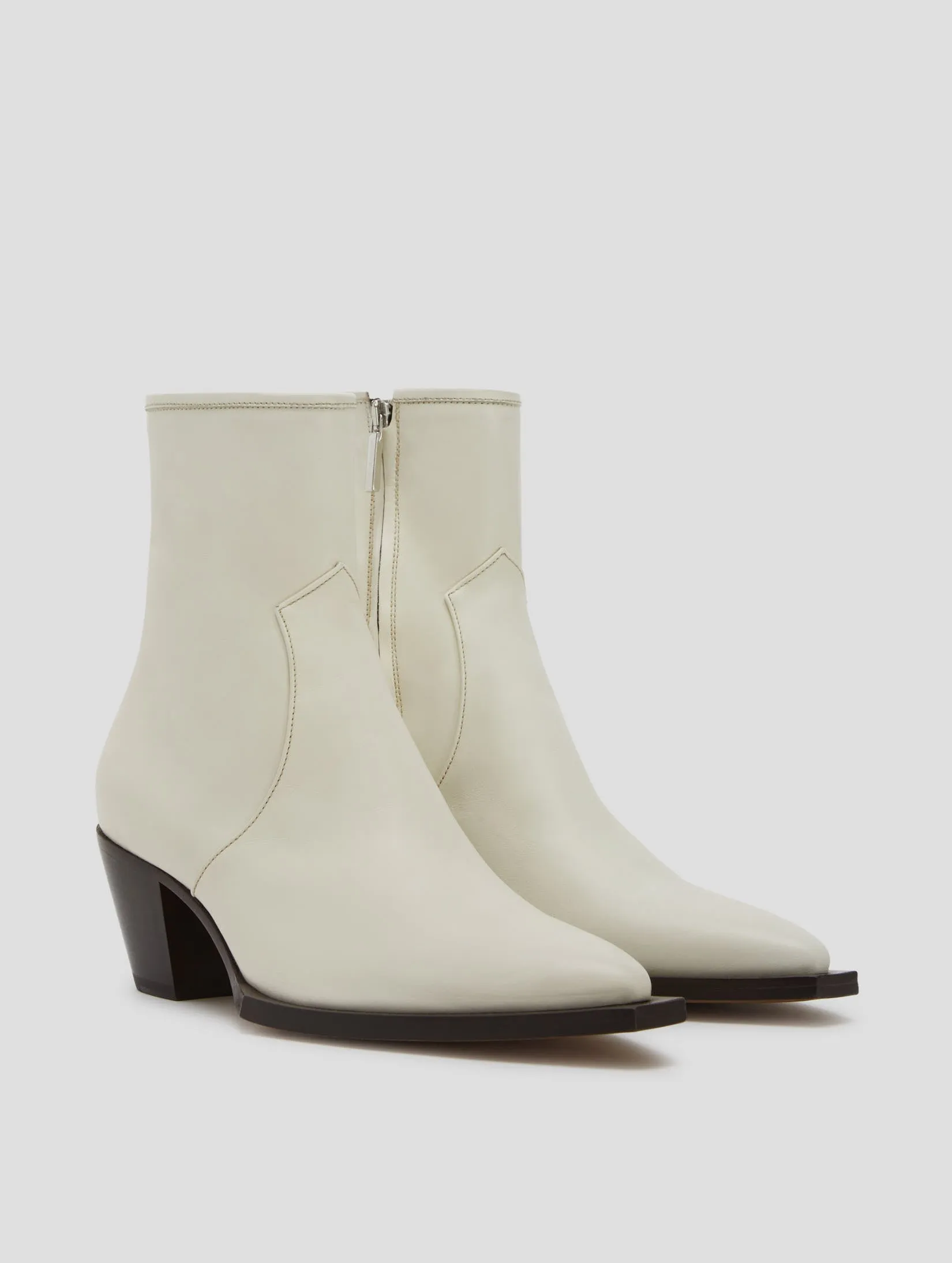 Japanese Boots NOVA 60MM ANKLE BOOT IN IVORY CALFSKIN