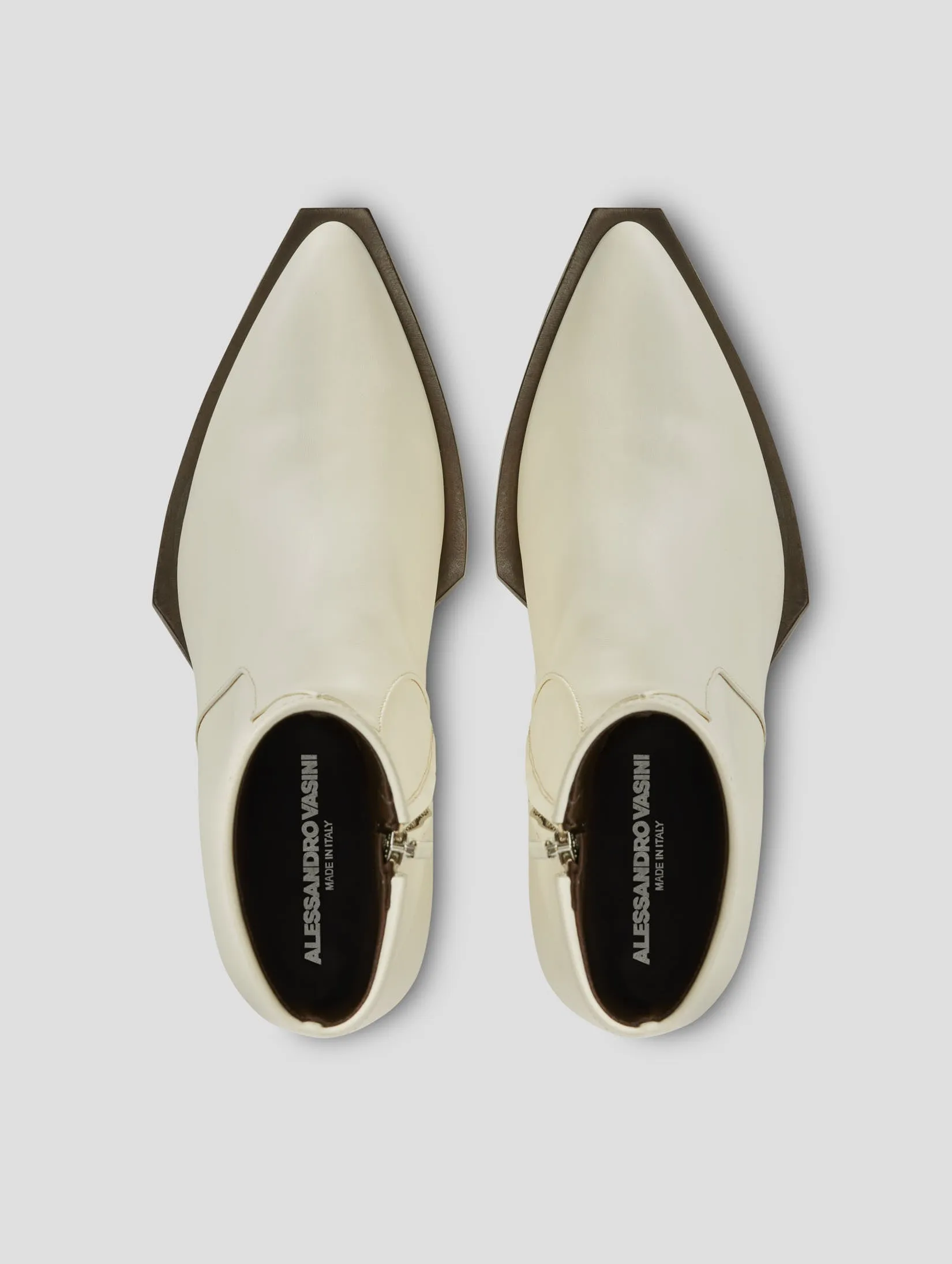 NOVA 60MM ANKLE BOOT IN IVORY CALFSKIN Thigh High Boots Uggs