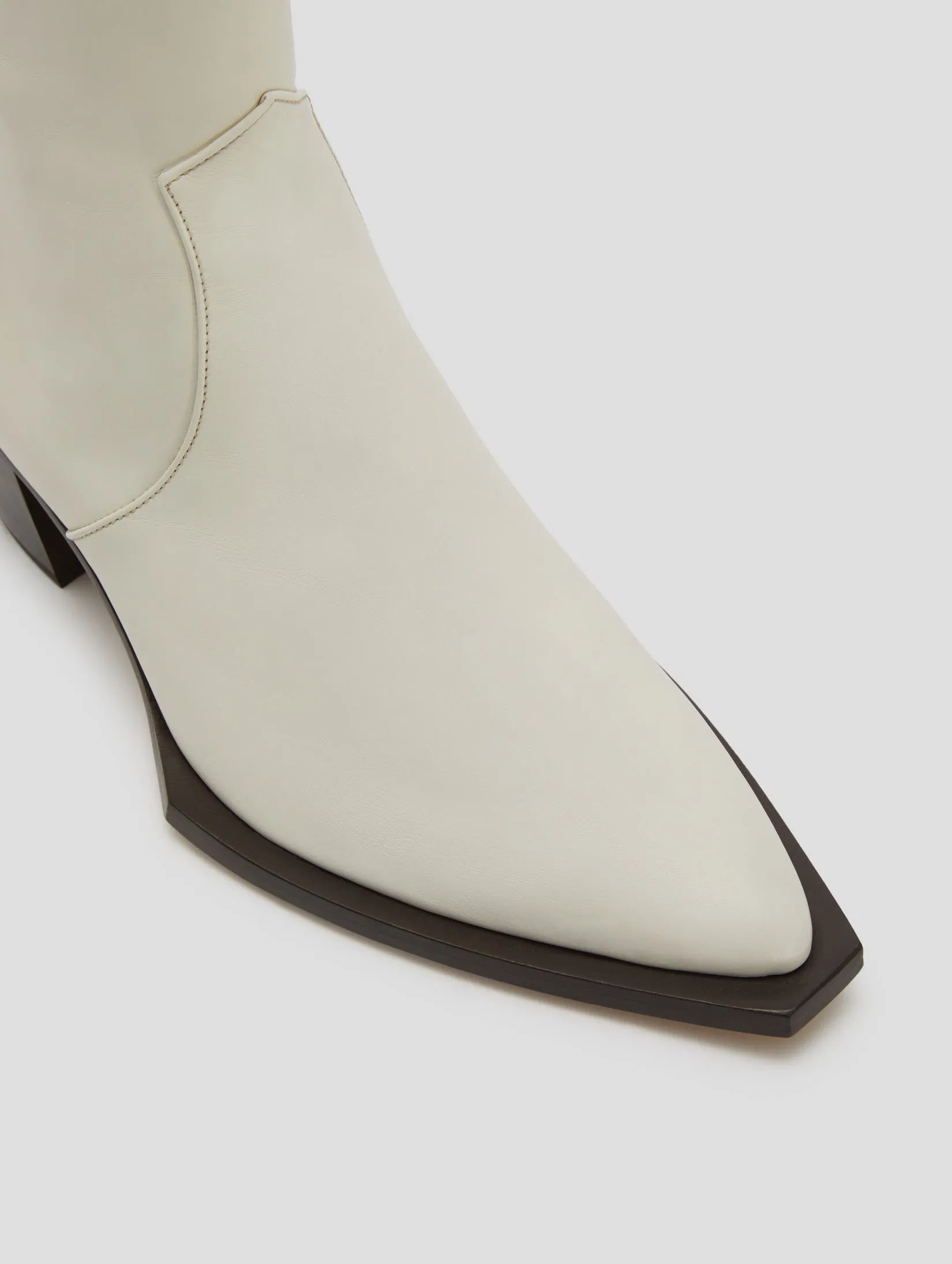 NOVA 60MM ANKLE BOOT IN IVORY CALFSKIN Boots Chunky