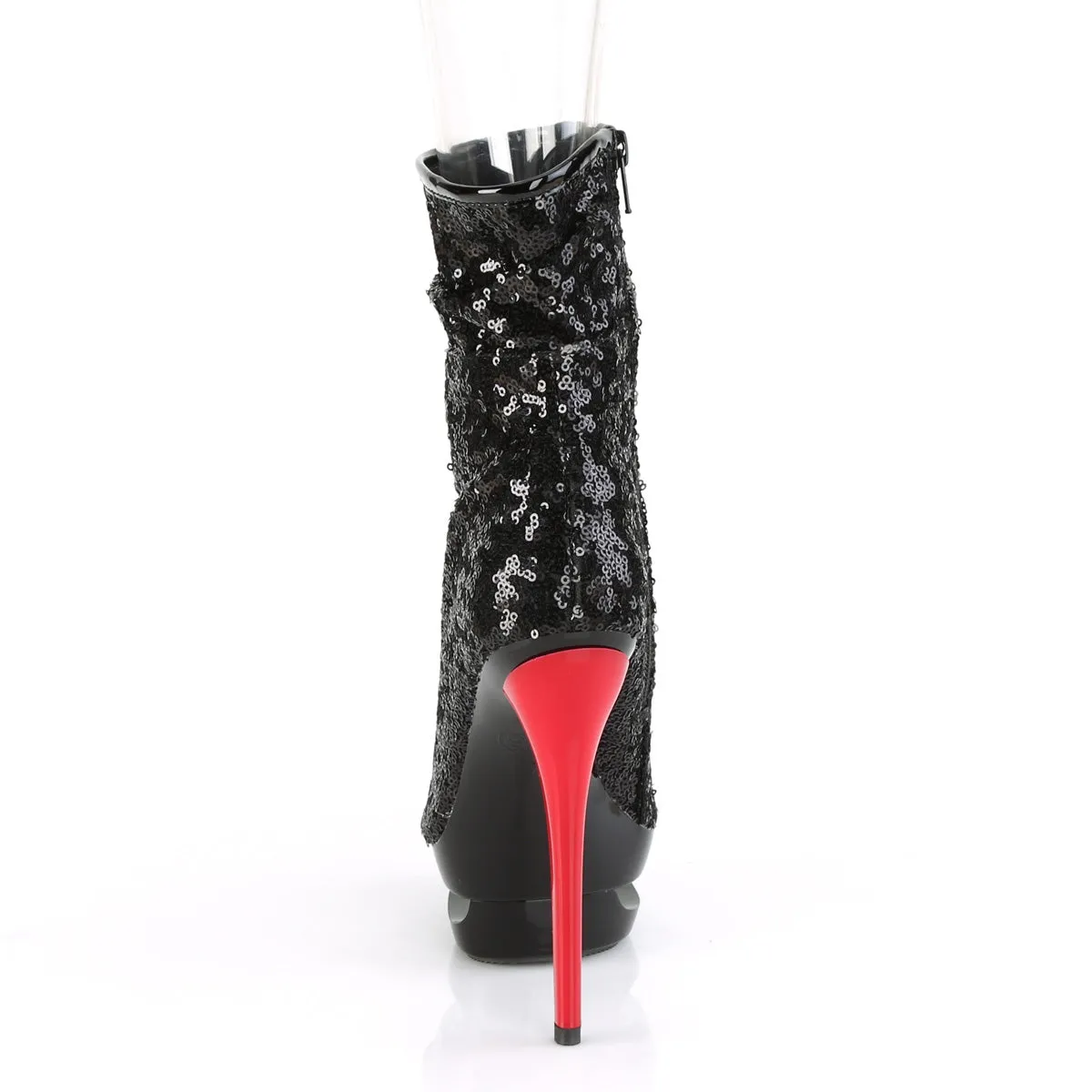 BLONDIE-R-1008 Pleaser Black Sequins/Red Sexy Platform Shoes (Pole Dancing Heels) Last Season Asics Running Shoes