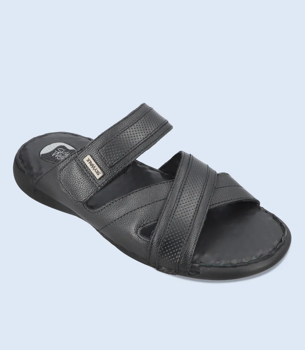 BM5501-BLACK-Men Comfort Slipper Fuzzy Slippers Sale