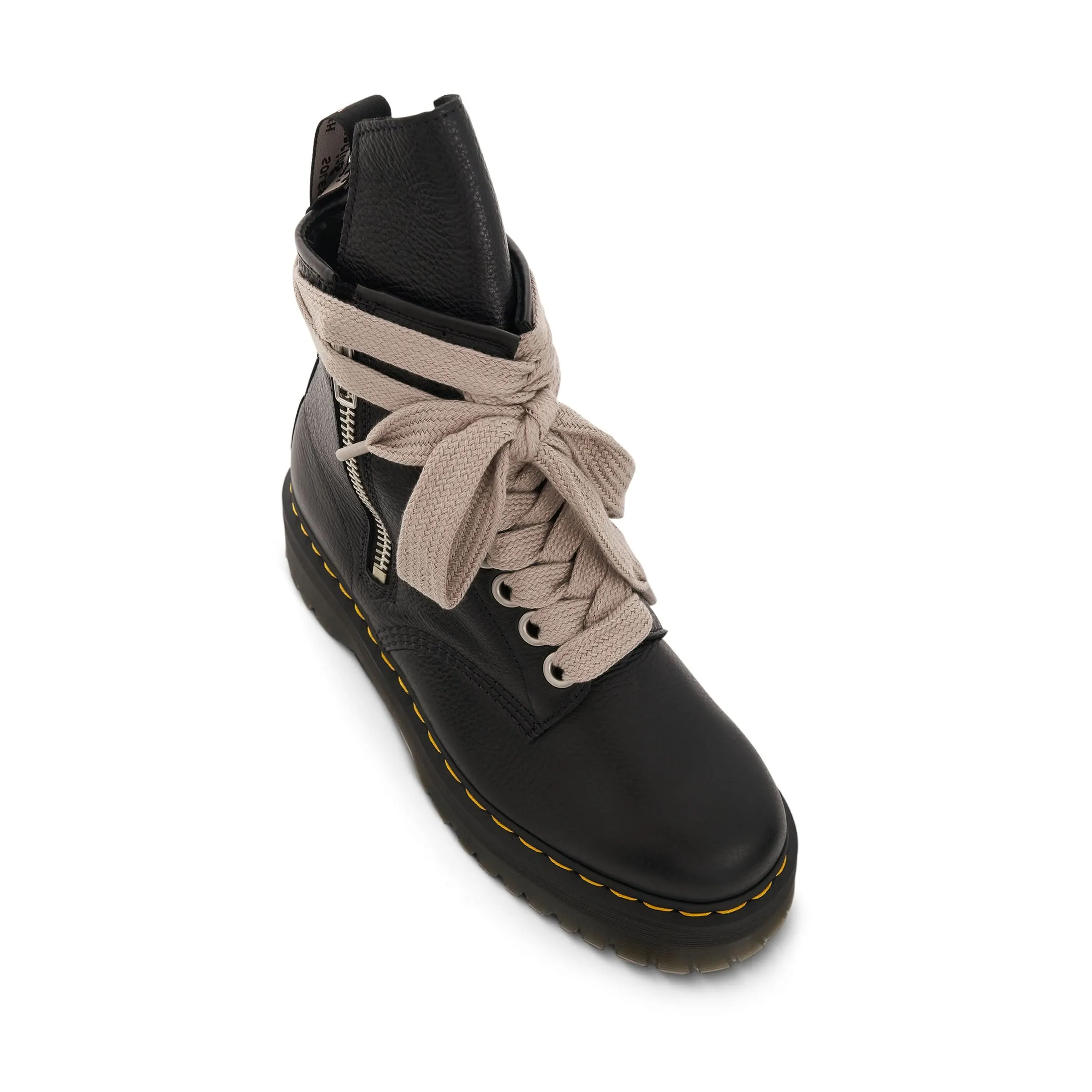 Rick Owens x Dr. Martens Quad Sole Jumbo Lace Boot in Black Patagonia Boots