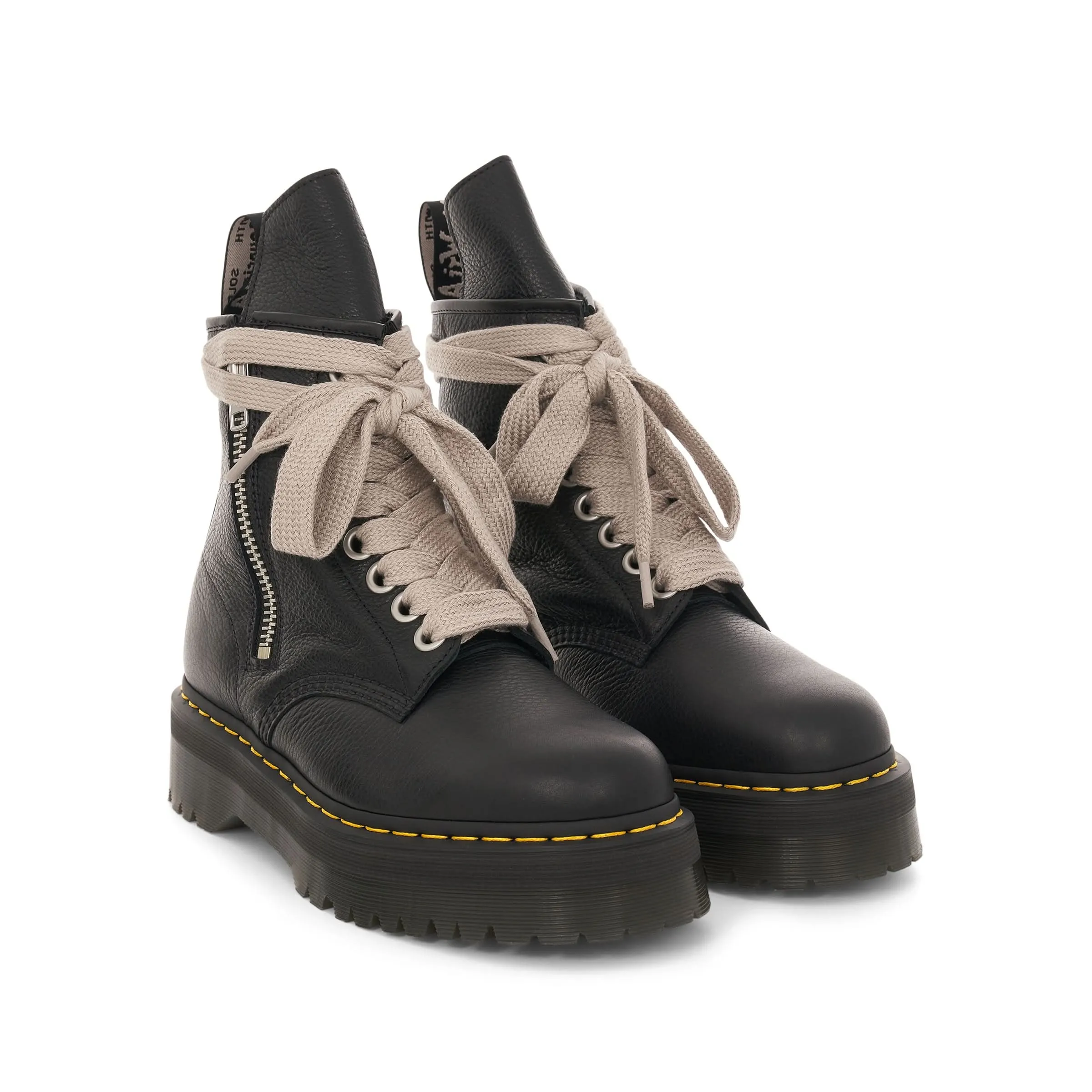 Rick Owens x Dr. Martens Quad Sole Jumbo Lace Boot in Black Outfits To Wear With Boots