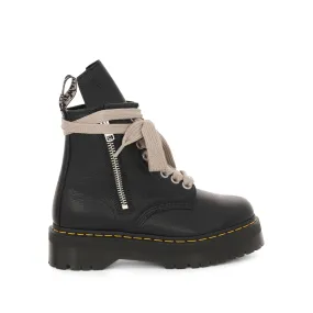 Thermolite Boots Rick Owens x Dr. Martens Quad Sole Jumbo Lace Boot in Black