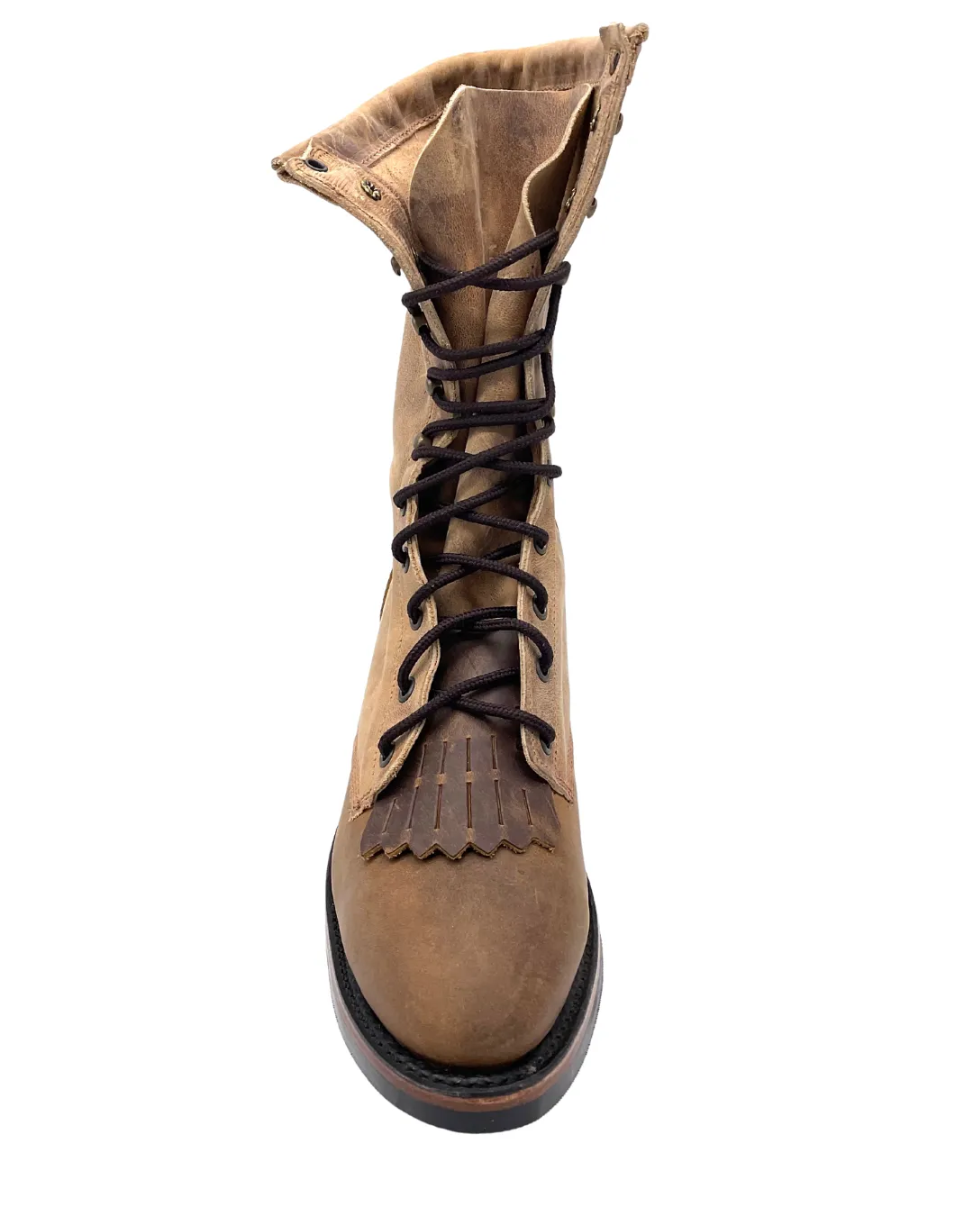 'Boulet' Men's 9" Packer Round Toe - HillBilly Golden / Rustico Tang Brown Leather Boots