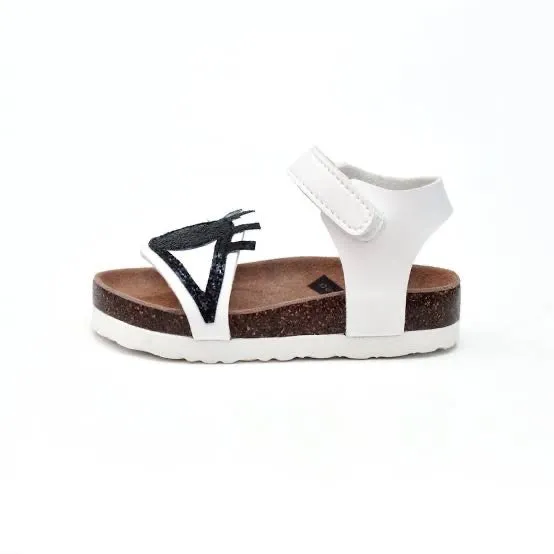 Boxbo Galaxy Eyes Sandals - White Comfortable Flat Sandals