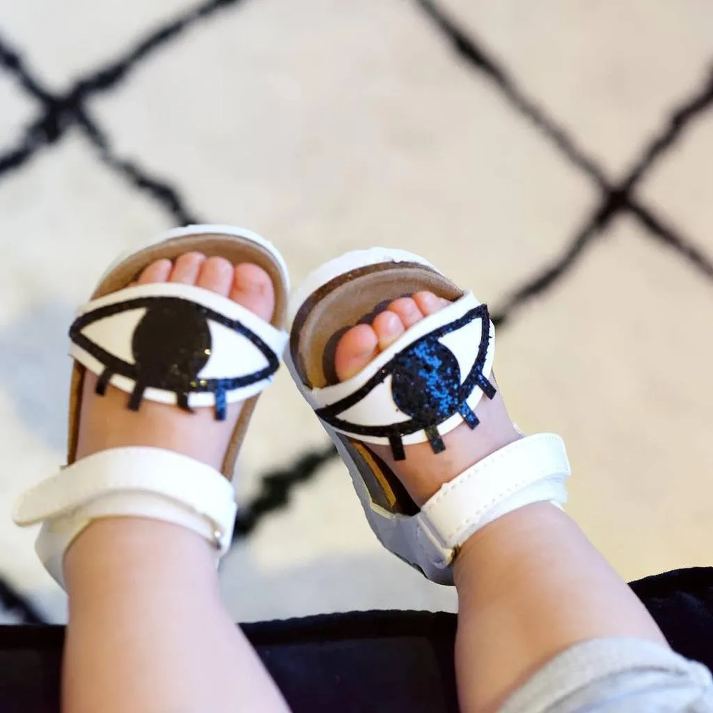 Grandpa Sandals Boxbo Galaxy Eyes Sandals - White