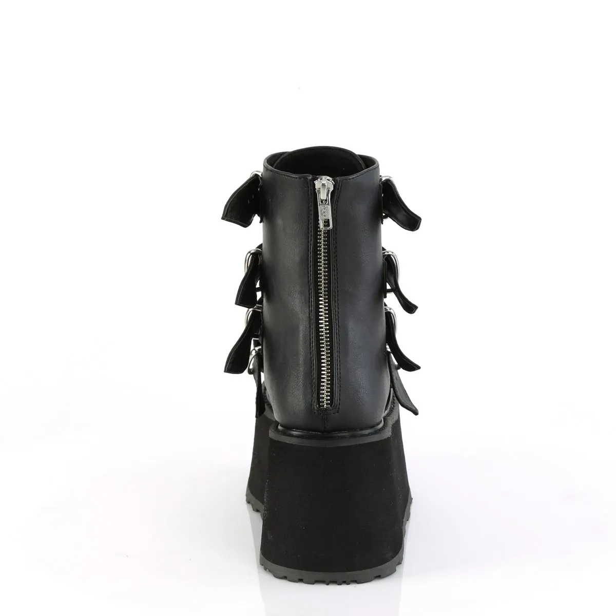 Work Boots Sizing 3 Inch Platform DAMNED-105 Black Pu