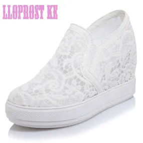 LLOPROST KE Elegant Loafers Shoes Women Casual Lace Round toe Shoes Woman Fashion Sweet Platform Increasing Ladies Shoes dxj2157 Ermenegildo Zegna Loafers