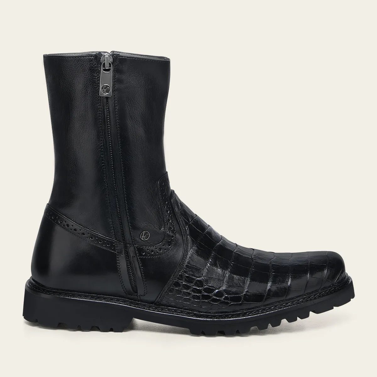 Black Exotic Aligator Urban Boots Best Oilfield Work Boots