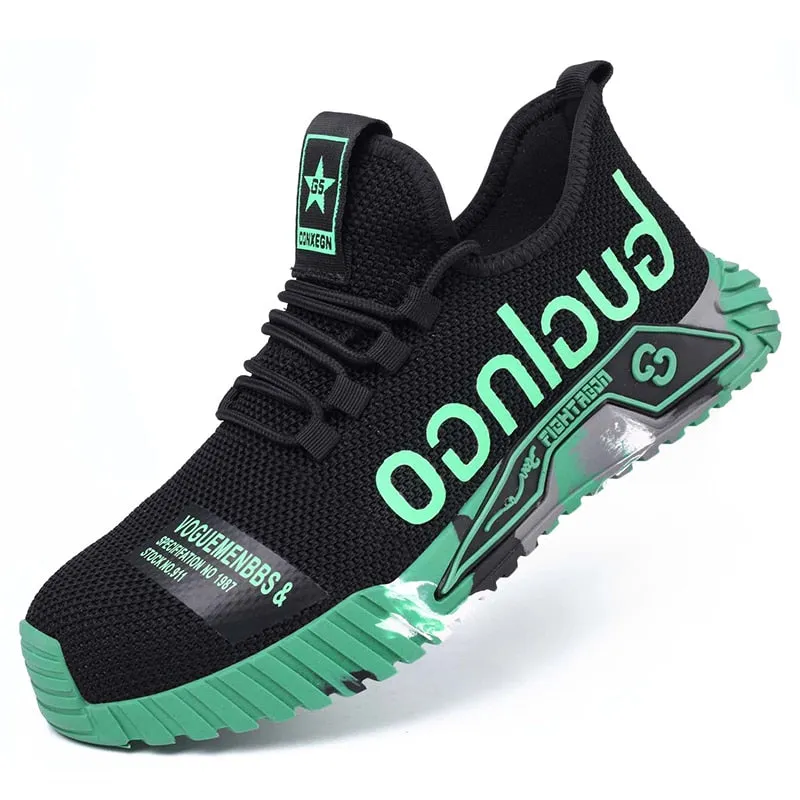 Breathable Unisex Work Safety Shoes Anti-smashing Steel Toe Cap Working Shoes Construction Indestructible Work Sneakers Rod Laver Adidas Shoes