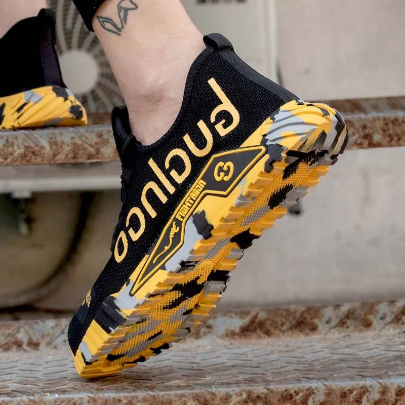 Breathable Unisex Work Safety Shoes Anti-smashing Steel Toe Cap Working Shoes Construction Indestructible Work Sneakers Adidas Superstar Shoes