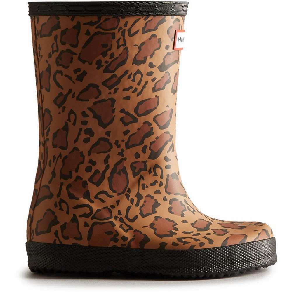 Comfortable bend Hunter Big Kids Original Leopard Print Boot