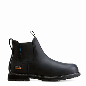 Work Look Ariat Groundbreaker Chelsea Waterproof Steel Toe Work Boot Black