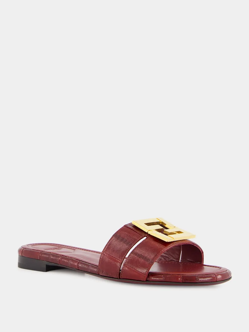 Burgundy FFold Sandals Insoles Shoes