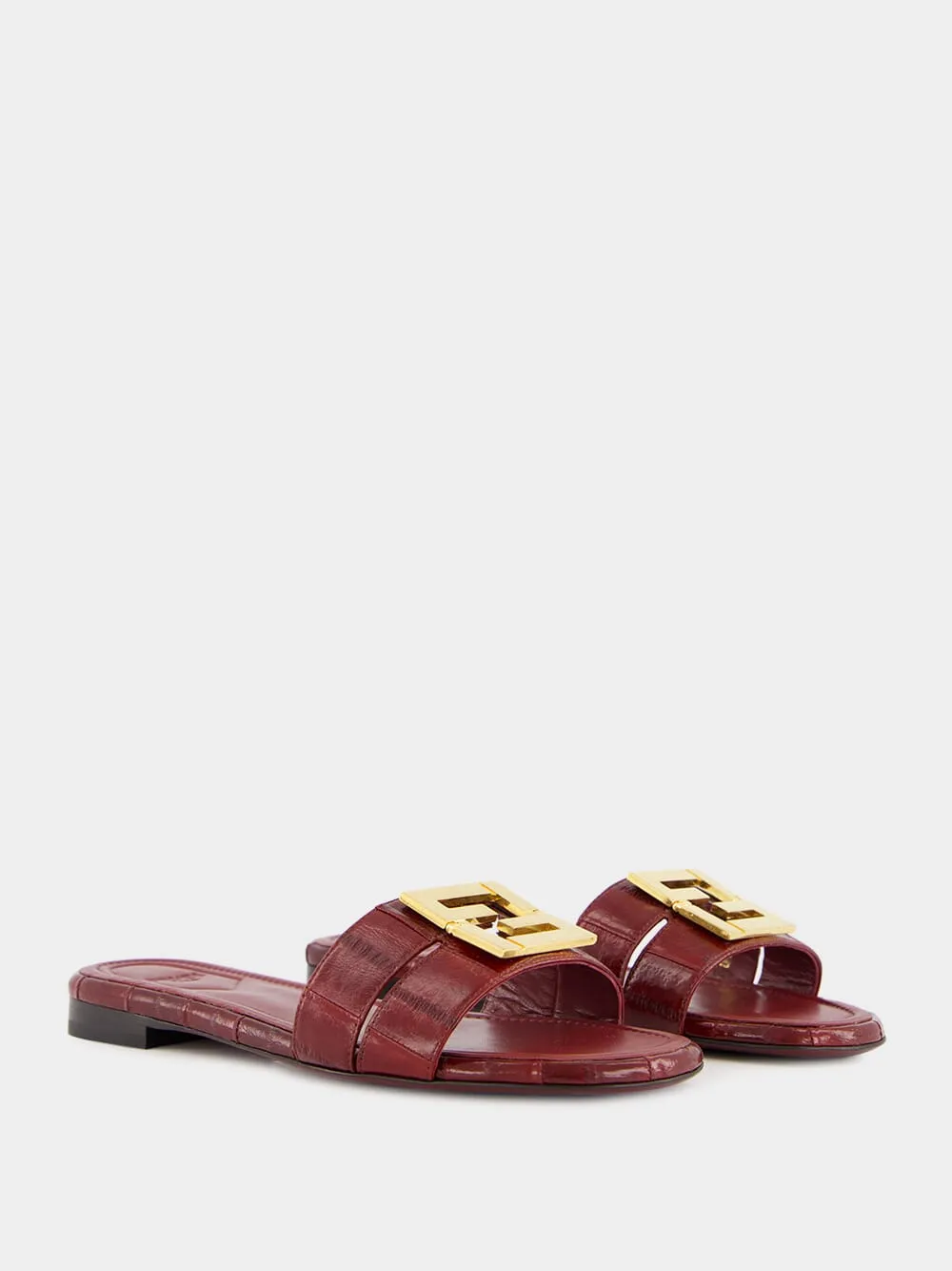 Burgundy FFold Sandals Shoe Parts