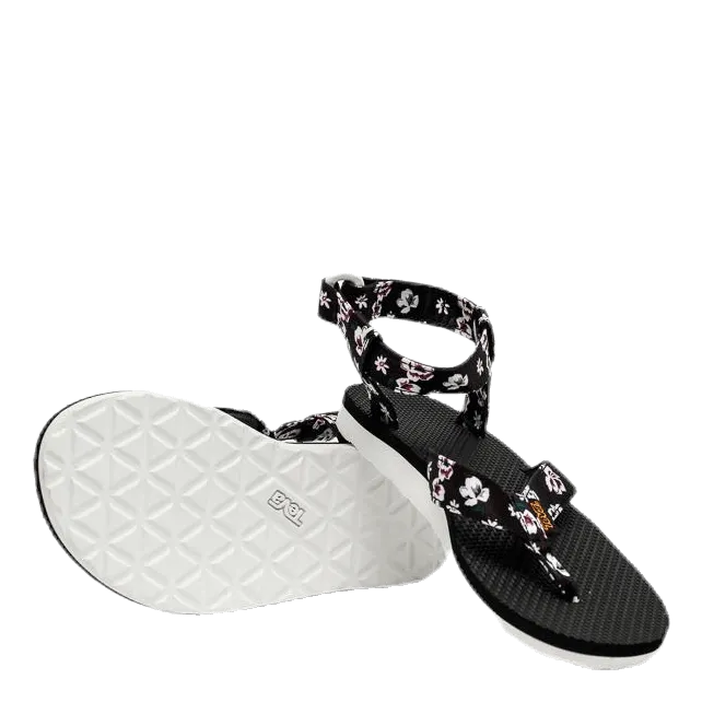 Towel Slippers Original Sandal Floral Satin Patterned/Black