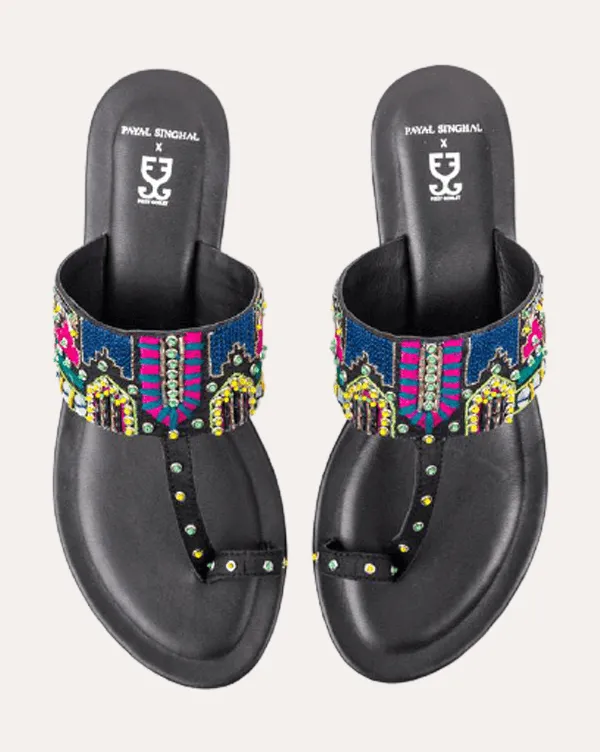 Sandals Shoes Campa : Kolha Flats - Payal Singhal X Fizzy Goblet