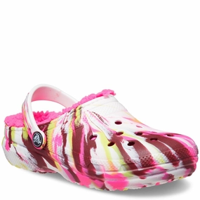 Crocs Toddler Classic Lined Marbled Clog Simple Instant Slip