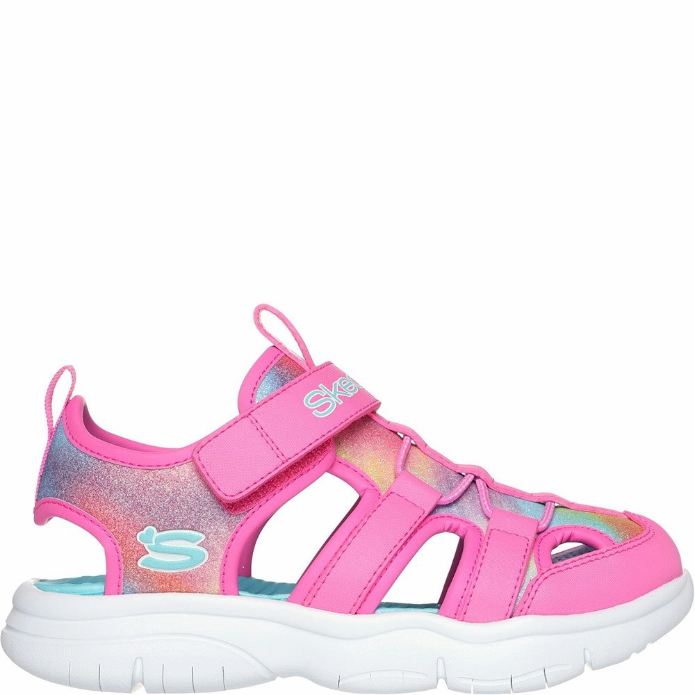 Comfortable Footwear Skechers Flex Splash Daylight Shimmer Sandal