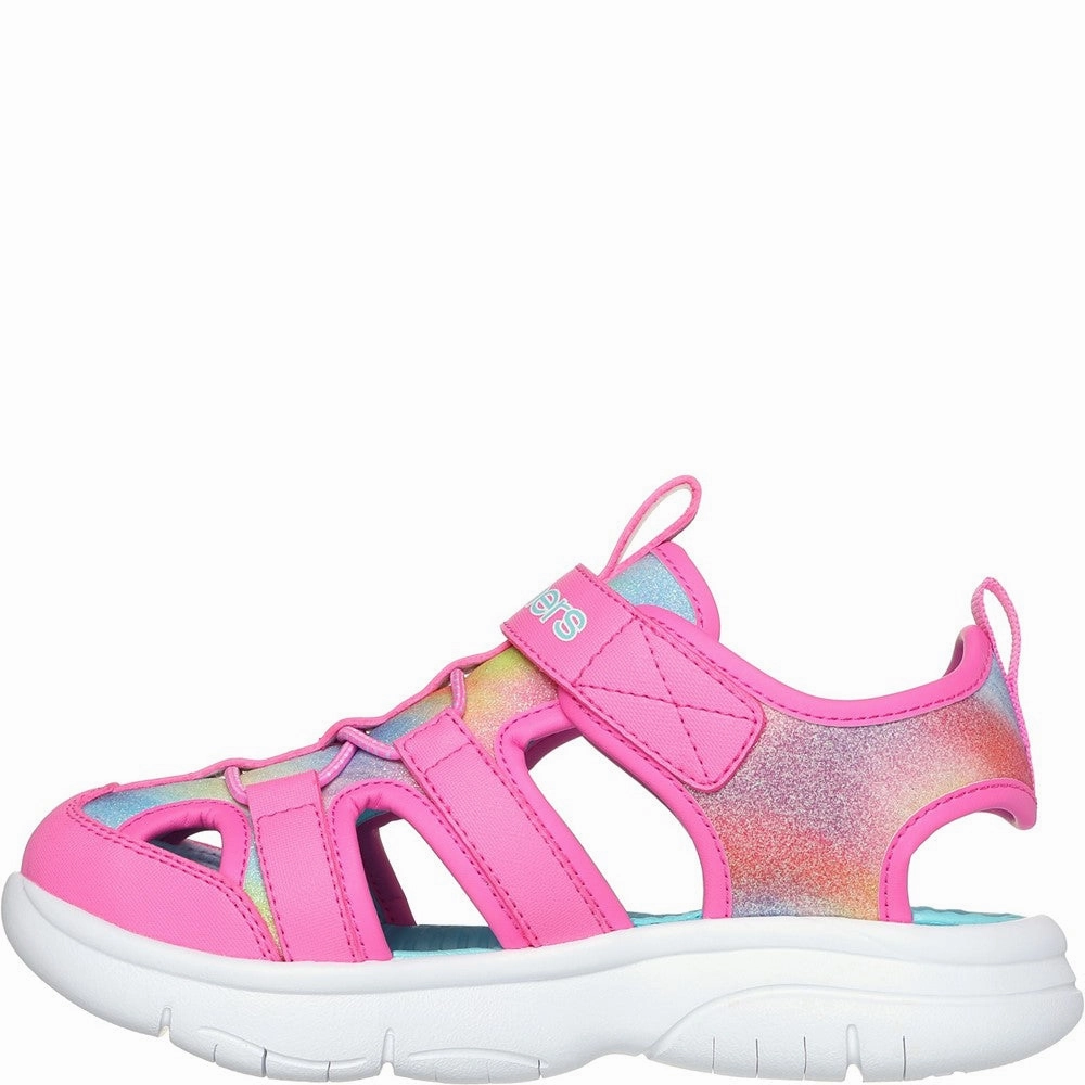 High-Quality Material Stylish Support Skechers Flex Splash Daylight Shimmer Sandal
