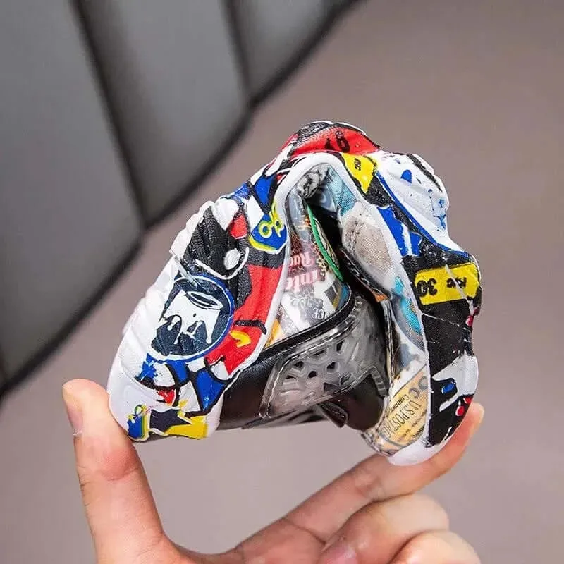 Cartoon Graffiti Kids Sneakers (2 - 8y) Best Toddler Tennis Shoes