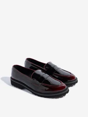 Vionic Penny Loafers LUNA BLU Burgundy Glossy Loafers