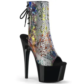 ADORE-1018SP Black & Multi Colour Calf High Peep Toe Boots Kobe Adidas Shoe