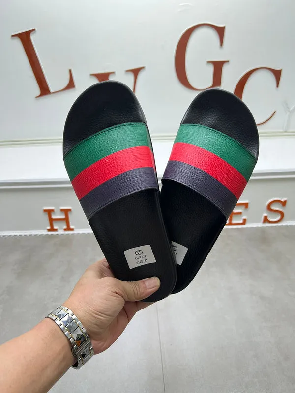 Slippers Bread YGS08 Women and Man Leather Slippers 36-45 Shoes with Box