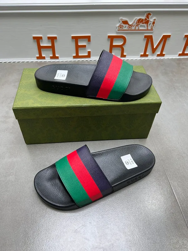 Comfy House Slippers YGS08 Women and Man Leather Slippers 36-45 Shoes with Box