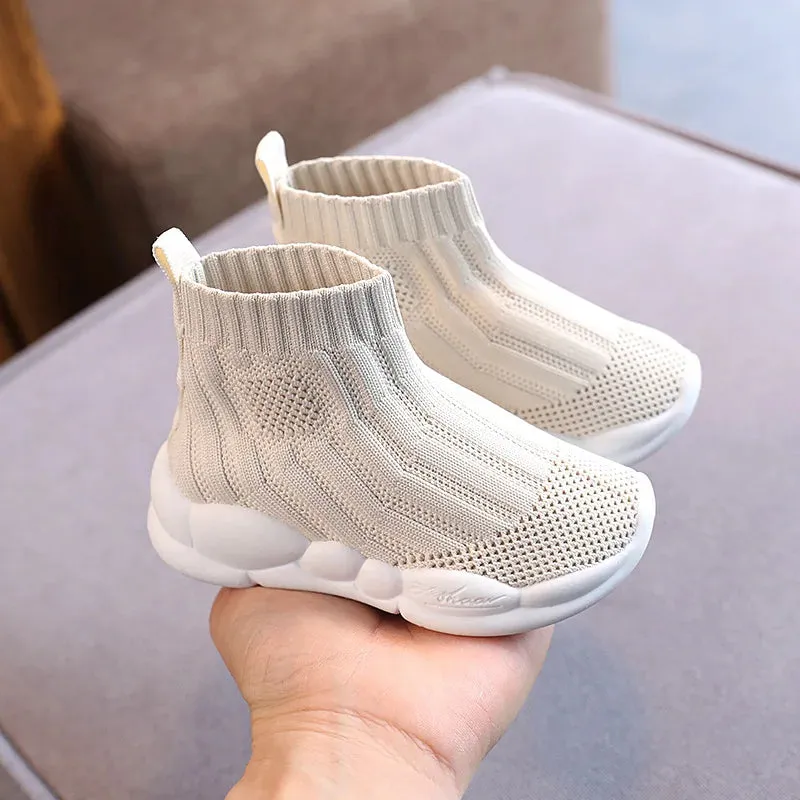 Nike Tennis Shoes Classic Kids Sock Shoes Knitted Fashion High Top Sneakers for Boys Girls Casual Sport Sock Sneakers 2-6 Years Children Tennis Shoes