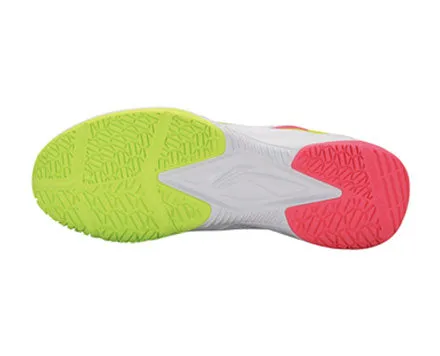 Li Ning Lei Ting Badminton Shoe Kids' [White/Yellow] AYTT014-1 Axilus 2 Energized Tennis Shoes