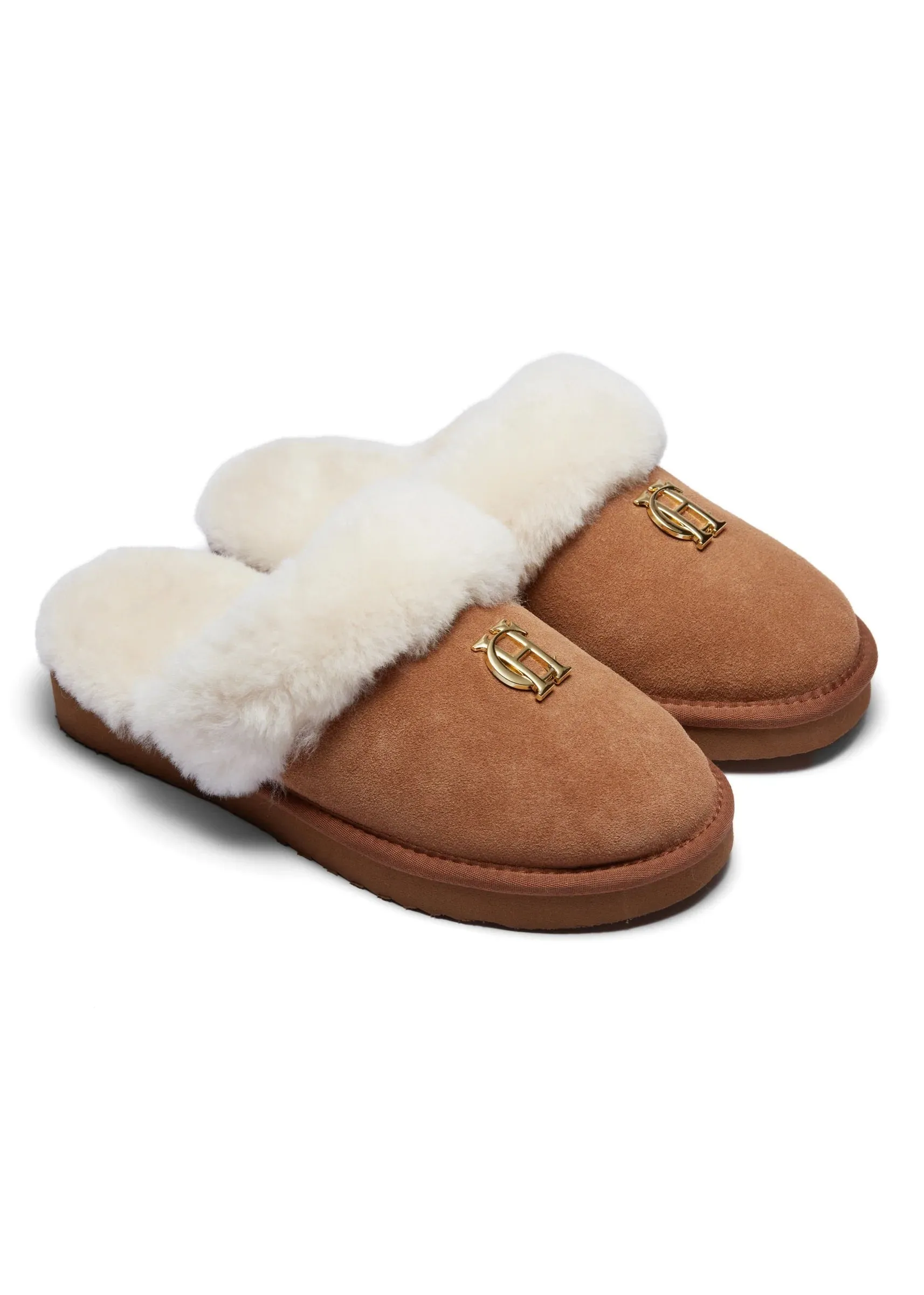 Warmies Slippers Holland Cooper Shearling Slipper in Tan